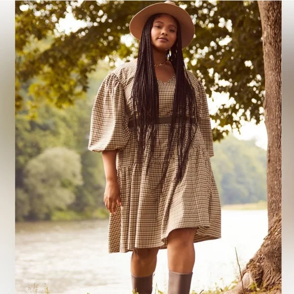 Eloquii | Dresses | Eloquii Peasant Farmhouse Oversized Plaid Dress |  Poshmark